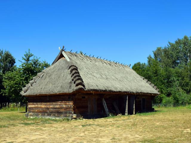 Budynek inwentarski z Bryk z ok. 1900 r.